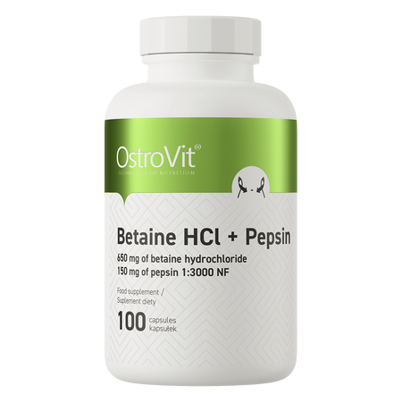 OstroVit Betaín HCl + Pepsín 100 kapsúl