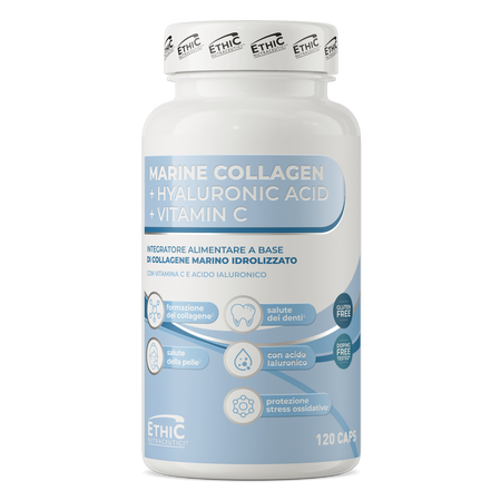 Ethic Nutraceutici™ Marine Collagene + kyselina hyalurónová + vitamín C 120 kapsúl