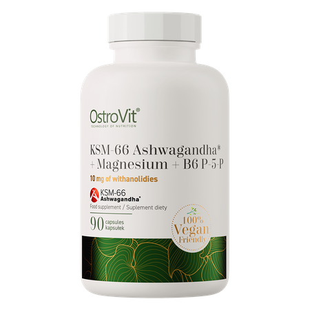 OstroVit KSM-66 Ashwagandha® + Magnézium + B6 P-5-P VEGE 90 kapsúl