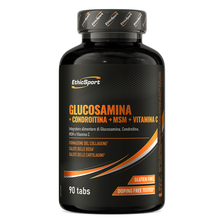EthicSport Glukózamín + Chondroitín + MSM + Vitamín C 90 tabliet