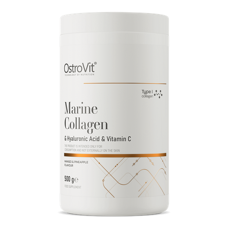 OstroVit Morský Kolagén + Kyselina Hyalurónová + Vitamín C 500 g