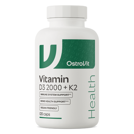 OstroVit Vitamín D3 2000 IU + K2 VEGE 120 kapsúl