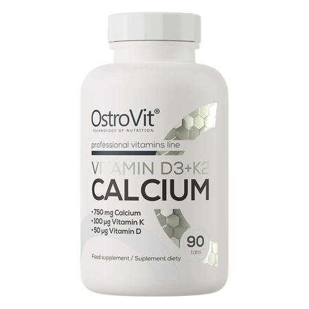 OstroVit Vitamín D3 + K2 + Vápnik 90 tabliet