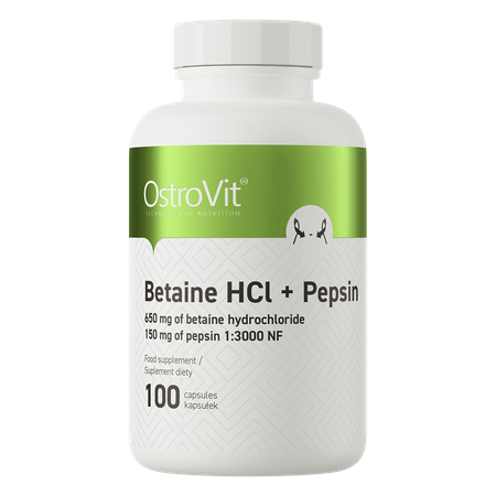 OstroVit Betaín HCl + Pepsín 100 kapsúl