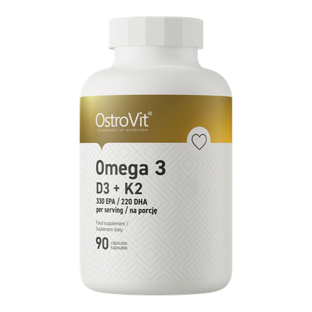 OstroVit Omega 3 D3+K2 90 kapsúl